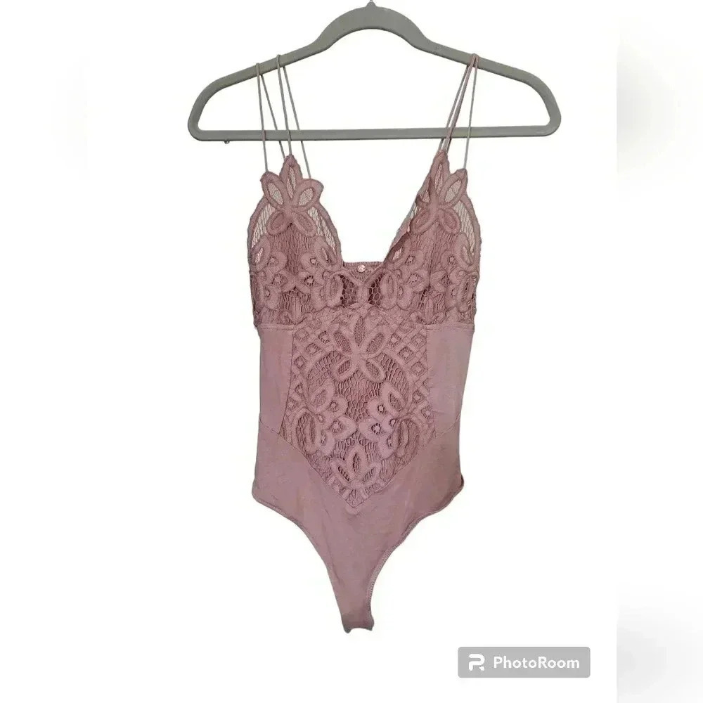 Free People Adella Bodysuit in Ballet - Picture 5 of 7